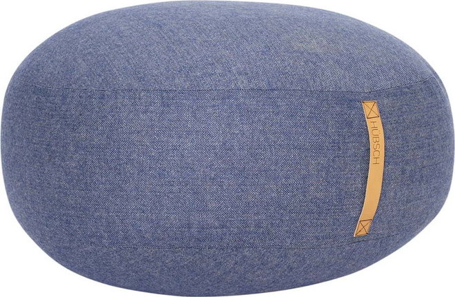 Modrý puf Hübsch Turenio, ø 70 cm