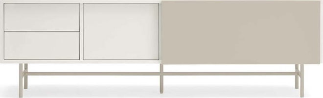 Béžovo-krémový TV stolek 180x56 cm Nube – Teulat