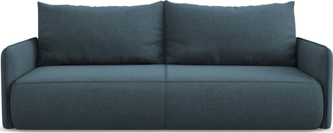 Modrá rozkládací/s úložným prostorem pohovka 216 cm Nanea – Makamii
