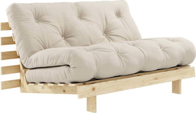 Béžová rozkládací pohovka 140 cm Roots - Karup Design