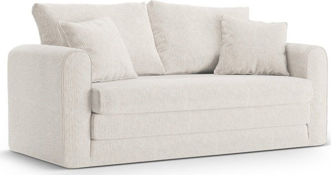 Bílá rozkládací pohovka 158 cm Lido – Micadoni
