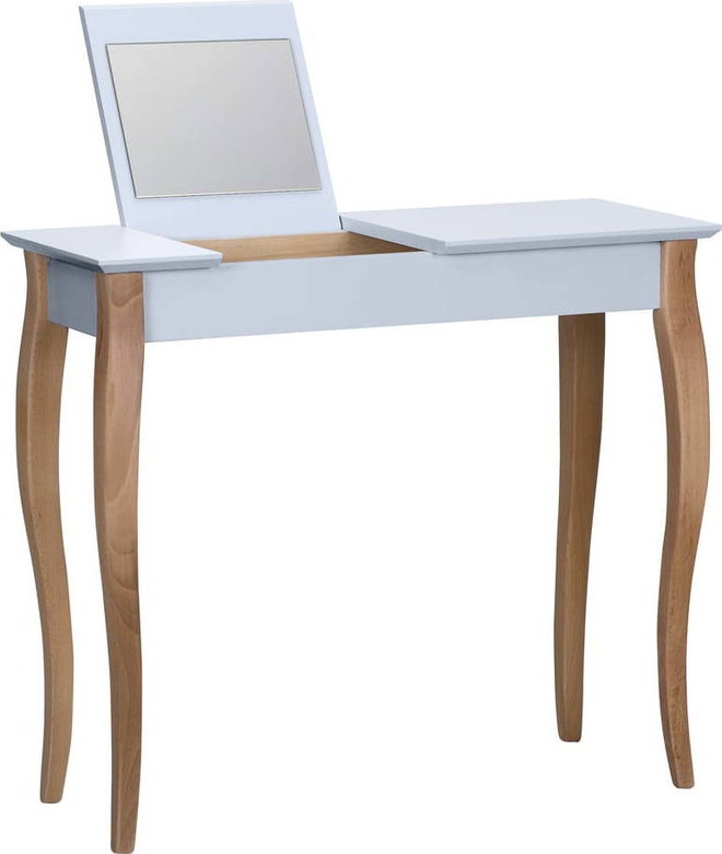 Světle šedý toaletní stolek se zrcadlem Ragaba Dressing Table, délka 85 cm
