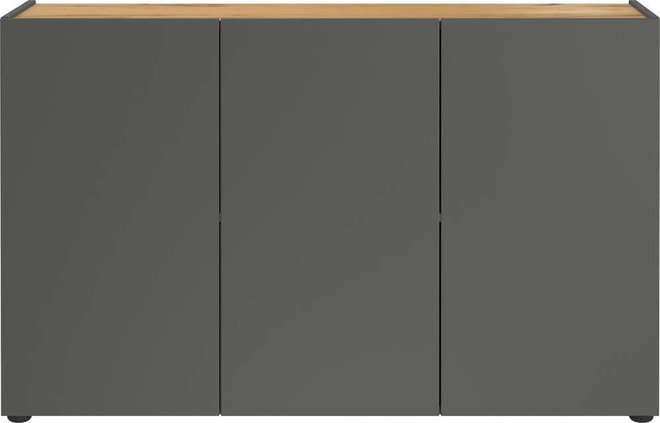Antracitová skříňka v dekoru dubu 120x76x34 cm Adrano – Germania