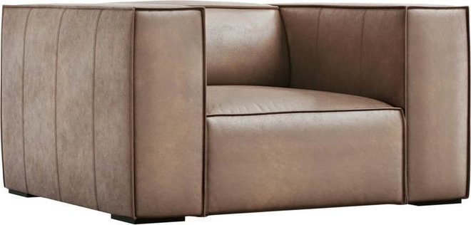 Světle hnědé kožené křeslo Madame – Windsor & Co Sofas