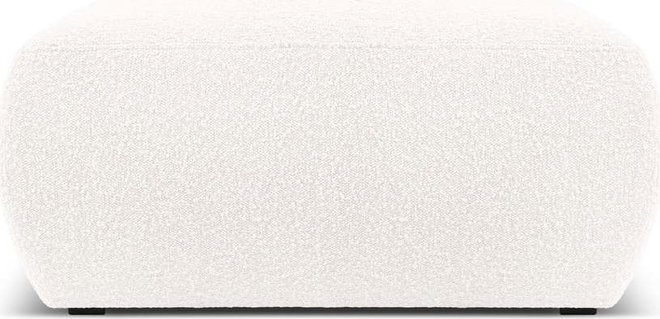 Bílý taburet z textilie bouclé Molino – Micadoni Home