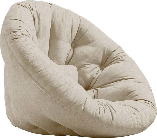 Béžové lněné křeslo Nido - Karup Design