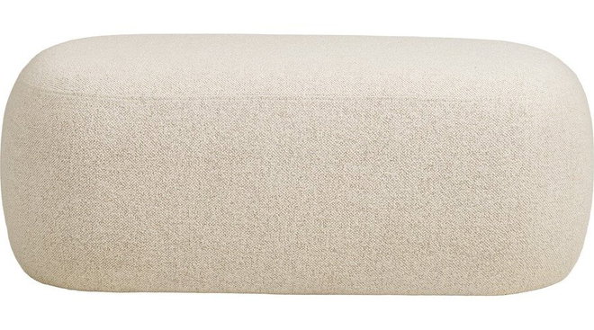 Béžová lavice z textilie bouclé Blossomville – House Nordic