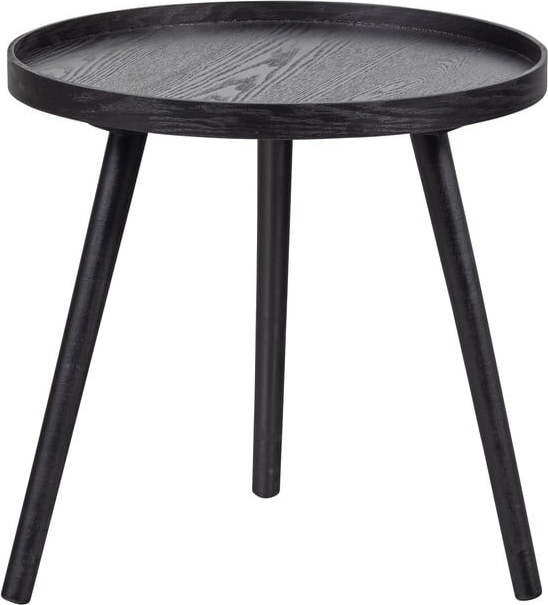 Černý odkládací stolek WOOOD Mesa, ø 45 cm