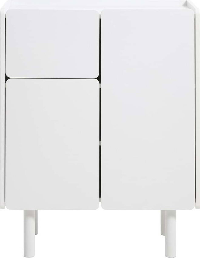 Bílá skříňka 80x100x40 cm Bera – Unique Furniture