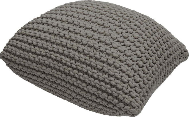 Šedý polštářový puf Bonami Essentials Knit