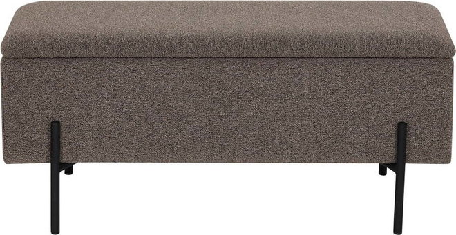 Hnědá lavice z textilie bouclé Watford – House Nordic