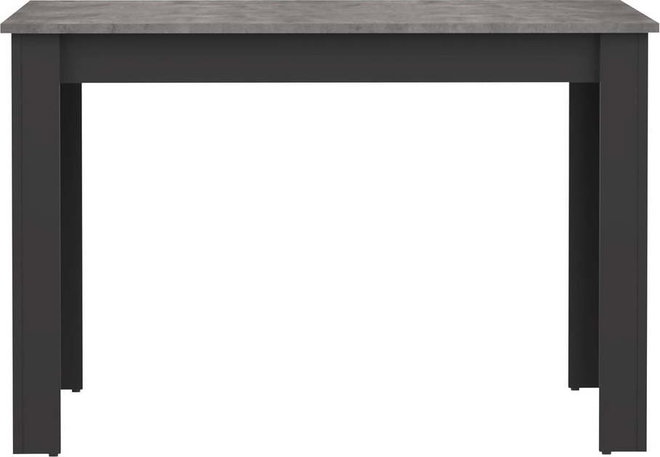 Černý jídelní stůl s deskou v dekoru betonu 110x70 cm Nice - TemaHome