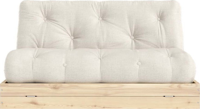 Béžová lněná rozkládací pohovka 145 cm Flip – Karup Design