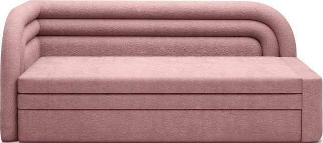 Růžová žinylková rozkládací/s úložným prostorem pohovka levý roh 223 cm Fabillo – ELTAP