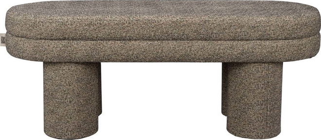 Hnědá lavice z textilie bouclé Fern – Dutchbone
