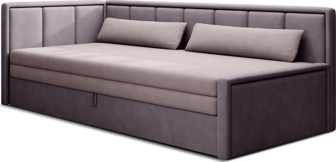 Růžová žinylková rozkládací/s úložným prostorem pohovka 214 cm Fulgeo – ELTAP