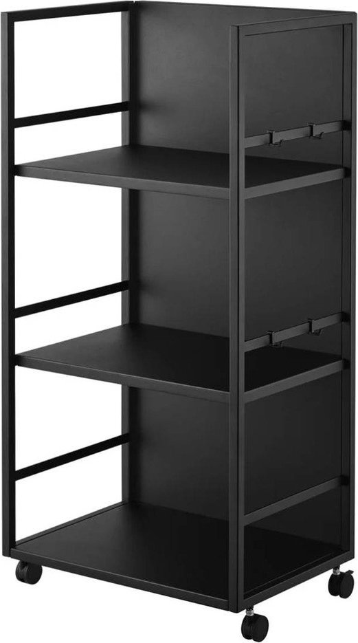 Černý kovový pojízdný regál 42x84,5x32 cm Tower – YAMAZAKI