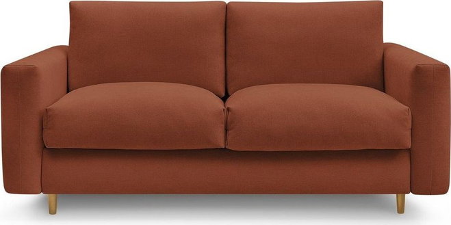 Oranžová pohovka na každodenní spaní/rozkládací 200 cm Cocoone – Bobochic Paris