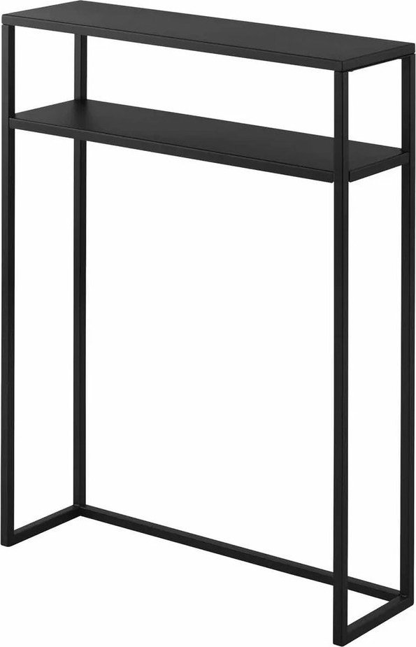 Černý kovový konzolový stolek 18x60 cm Tower – YAMAZAKI