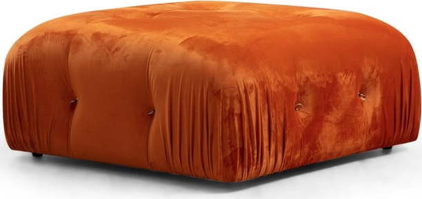 Oranžový sametový taburet Bubble – Artie