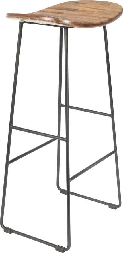 Barová stolička z teakového dřeva v přírodní barvě (výška sedáku 76 cm) Tangle – White Label