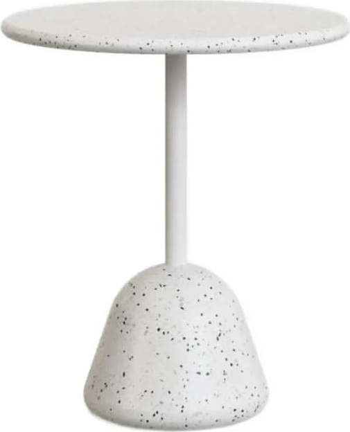 Bílý terrazzo kulatý jídelní stůl ø 70 cm Saura – Kave Home