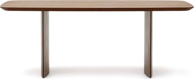Hnědý jídelní stůl v dekoru ořechu 100x200 cm Litto – Kave Home
