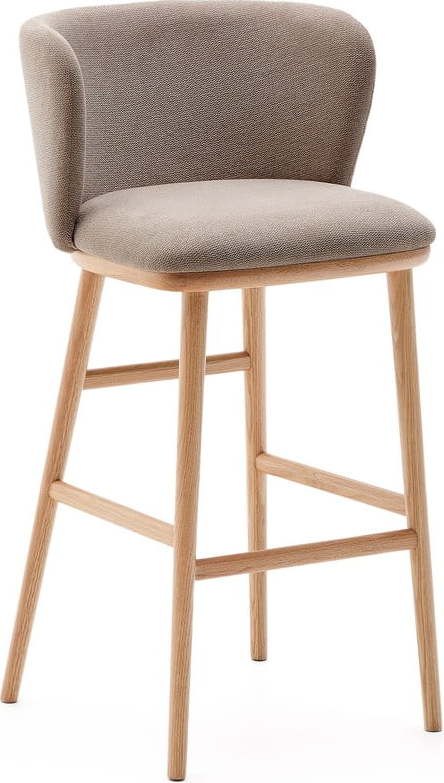 Světle hnědá barová židle (výška sedáku 75,5 cm) Ciselia – Kave Home