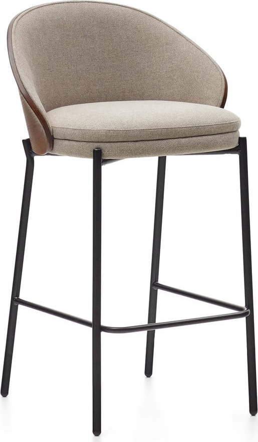 Hnědo-béžová barová židle (výška sedáku 65 cm) Eamy – Kave Home