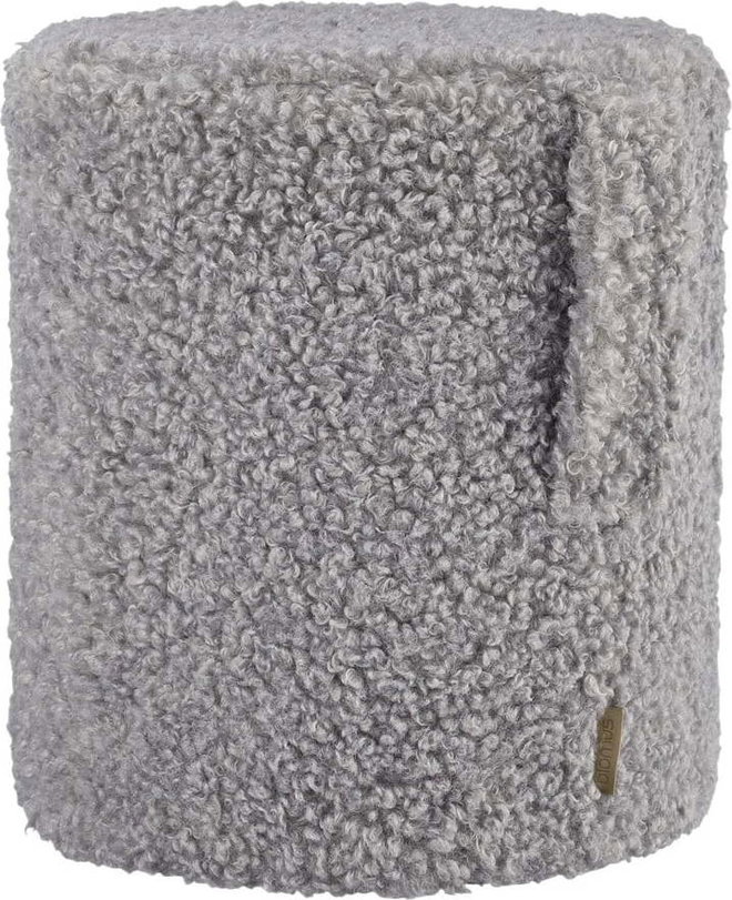 Šedý taburet z textilie bouclé Teddy – Blomus