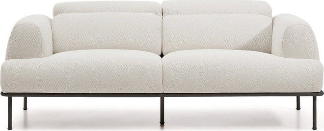 Béžová žinylková polohovací pohovka 214 cm Aurum – Kave Home