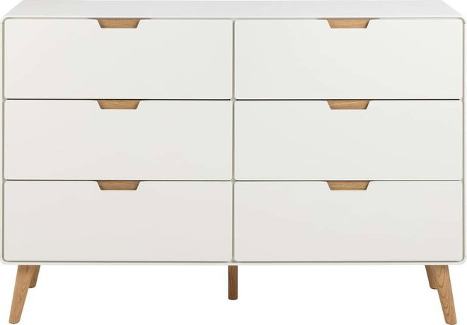 Bílá komoda 135x90x40 cm Lowell – Actona