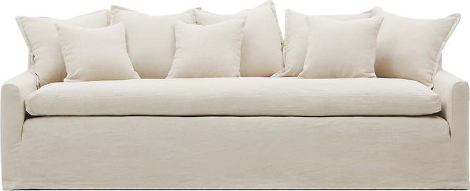 Béžová lněná pohovka 230 cm Zenira – Kave Home