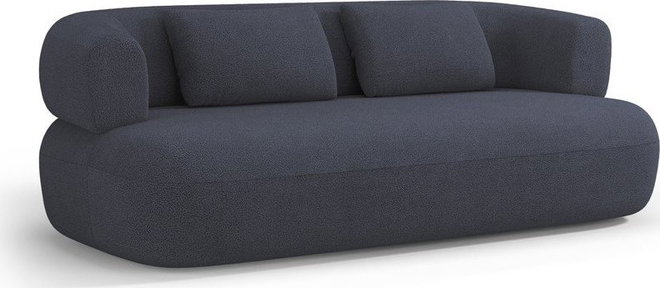 Tmavě modrá pohovka z textilie bouclé 178 cm Jenny – Micadoni