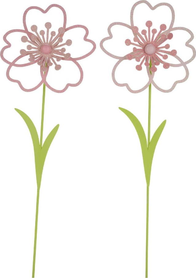 Sada 2 zapichovátek do květináče Ego Dekor Rose, výška 31 cm