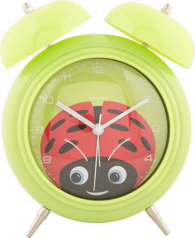 Dětský budík ø 15 cm Peekaboo Ladybug – Karlsson