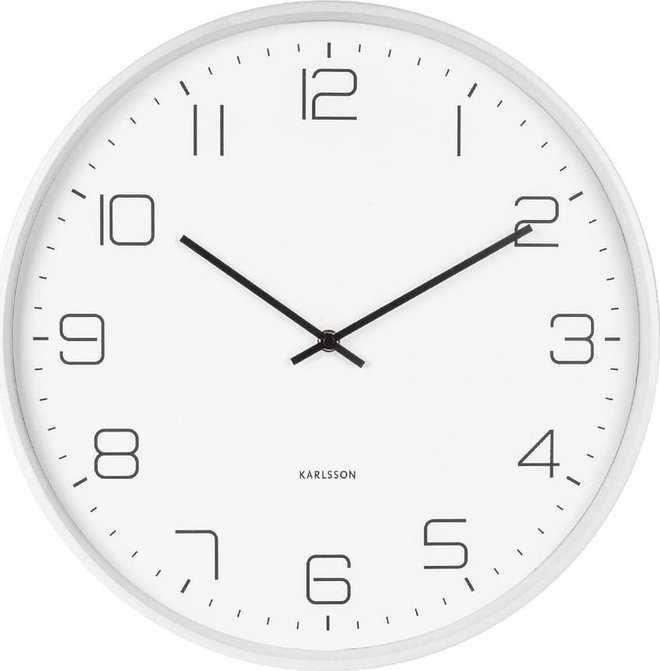 Bílé nástěnné hodiny Karlsson Lofty, ø 40 cm