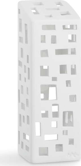 Bílý keramický svícen Kähler Design Urbania Lighthouse High Building