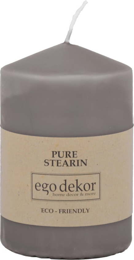 Šedá svíčka Eco candles by Ego dekor Top, doba hoření 25 h