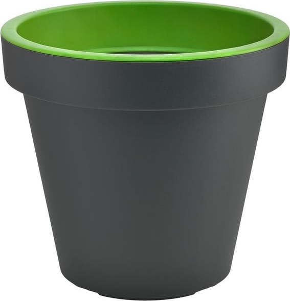 Šedo-zelený květináč Gardenico Metro Twist, ø 29,5 cm