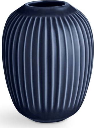 Tmavě modrá kameninová váza Kähler Design Hammershoi, ⌀ 8,5 cm