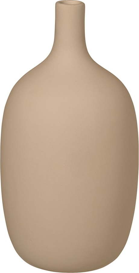Béžová keramická váza Blomus Nomad, výška 21 cm