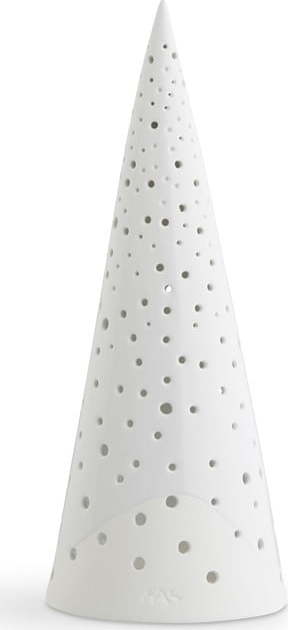 Bílý vánoční svícen z kostního porcelánu Kähler Design Nobili, výška 30 cm