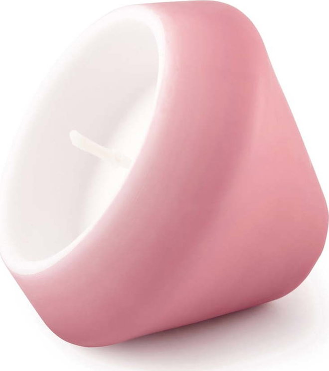 Růžová svíčka Unipar Floating Cone, doba hoření 15 h