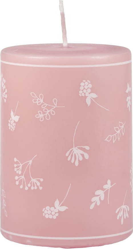 Růžová svíčka Unipar Fleur, doba hoření 48 h
