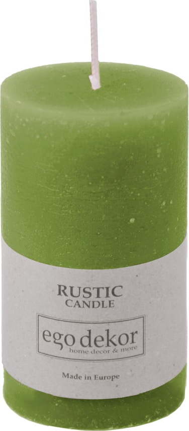 Zelená svíčka Rustic candles by Ego dekor Rust, doba hoření 38 h