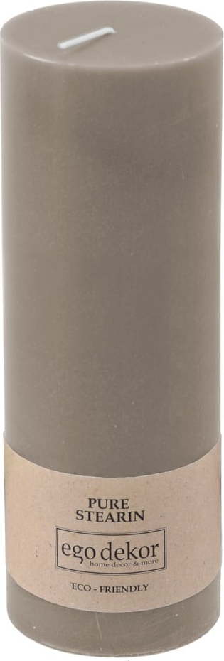 Béžově hnědá svíčka Eco candles by Ego dekor Friendly, doba hoření 60 h