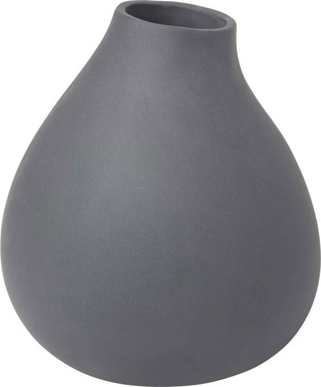 Tmavě šedá porcelánová váza (výška 17 cm) Nona – Blomus