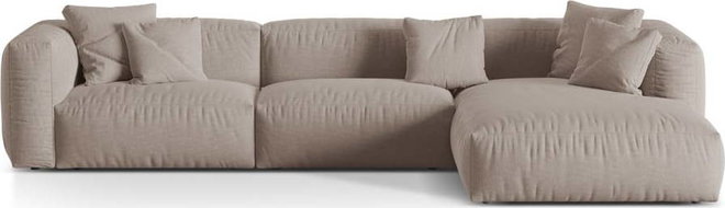 Béžová modulární rohová pohovka (pravý roh) Martina – Micadoni Home
