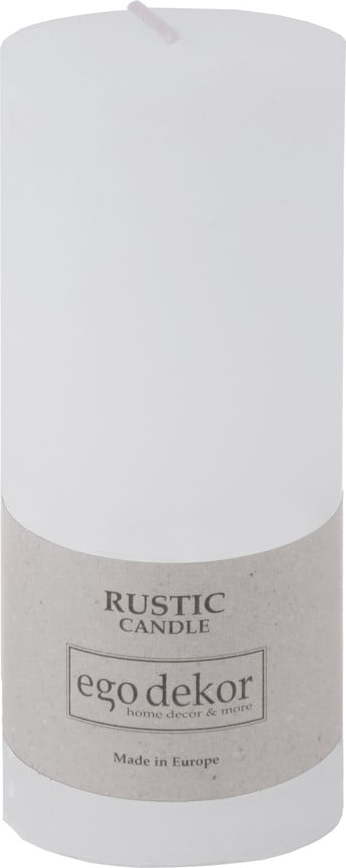 Bílá svíčka Rustic candles by Ego dekor Rust, doba hoření 58 h